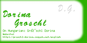 dorina groschl business card